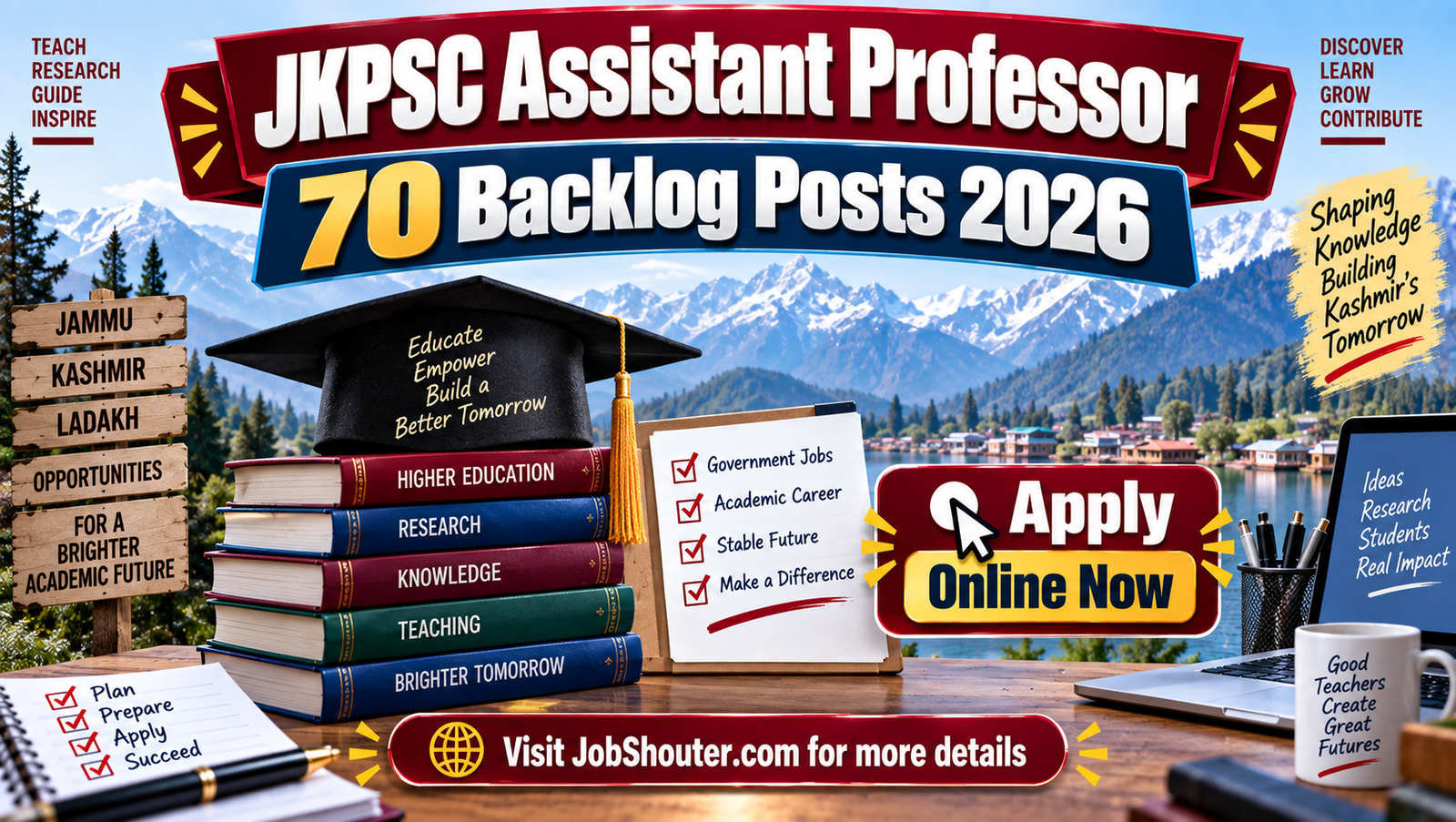 JKPSC Assistant Professor Recruitment 2026 - 70 Backlog Posts