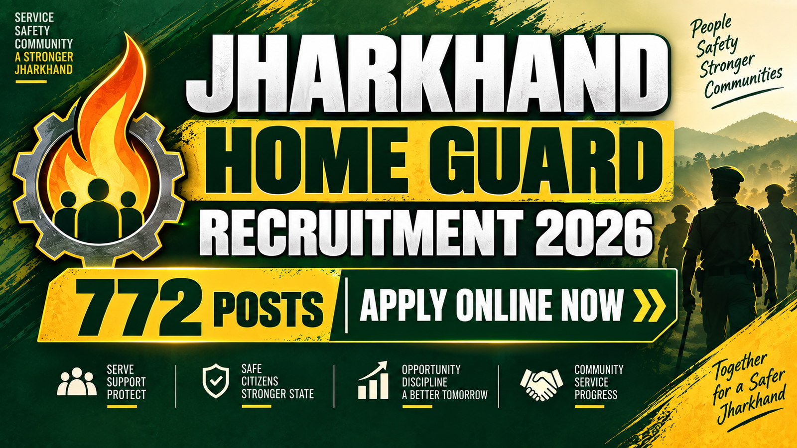 Jharkhand Home Guard Recruitment 2026 - Apply for 772 Posts