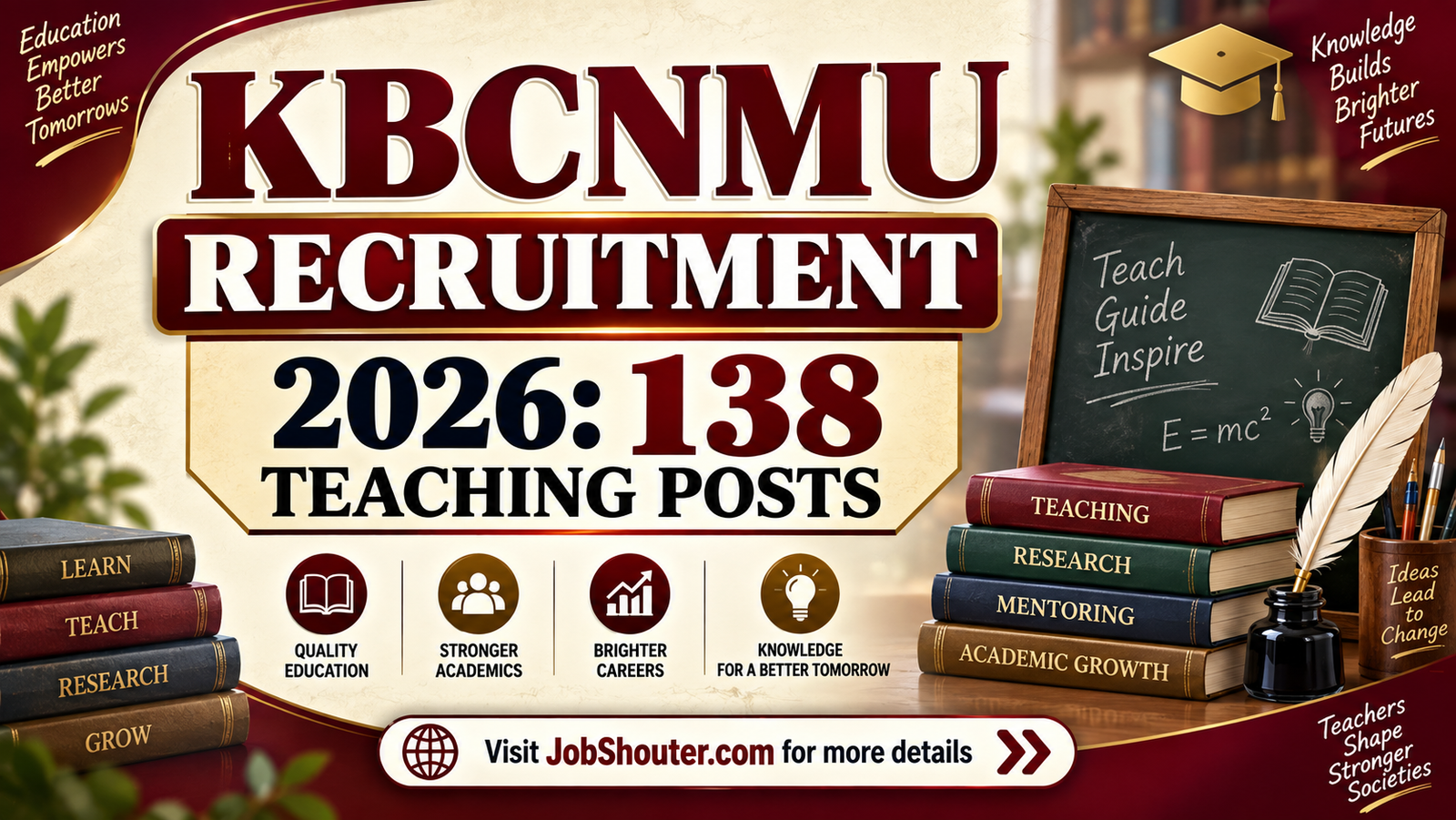 KBCNMU Contractual Teaching Post Recruitment 2026 - 138 Posts
