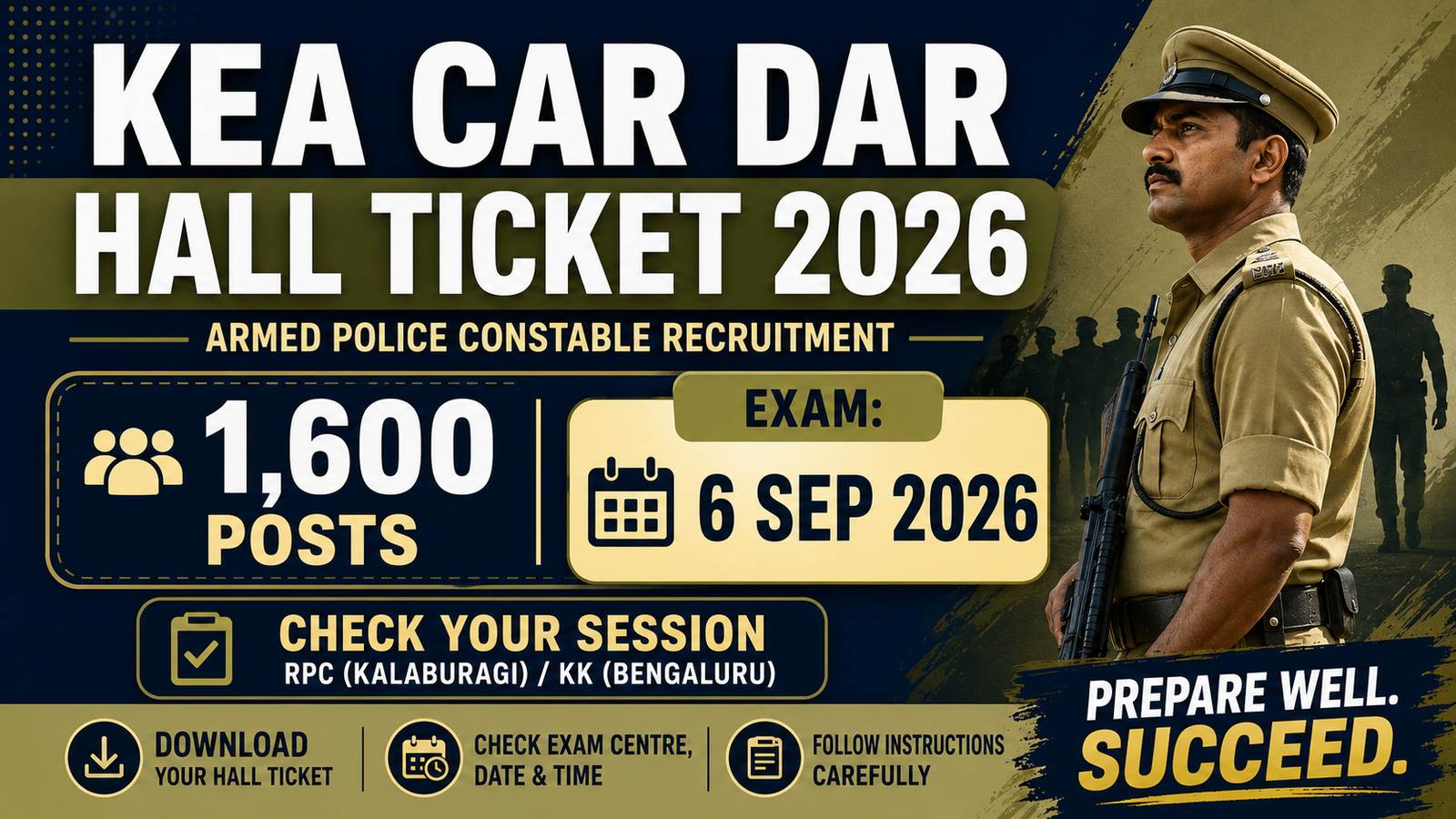 KEA CAR DAR Hall Ticket 2026 - Download Admit Card