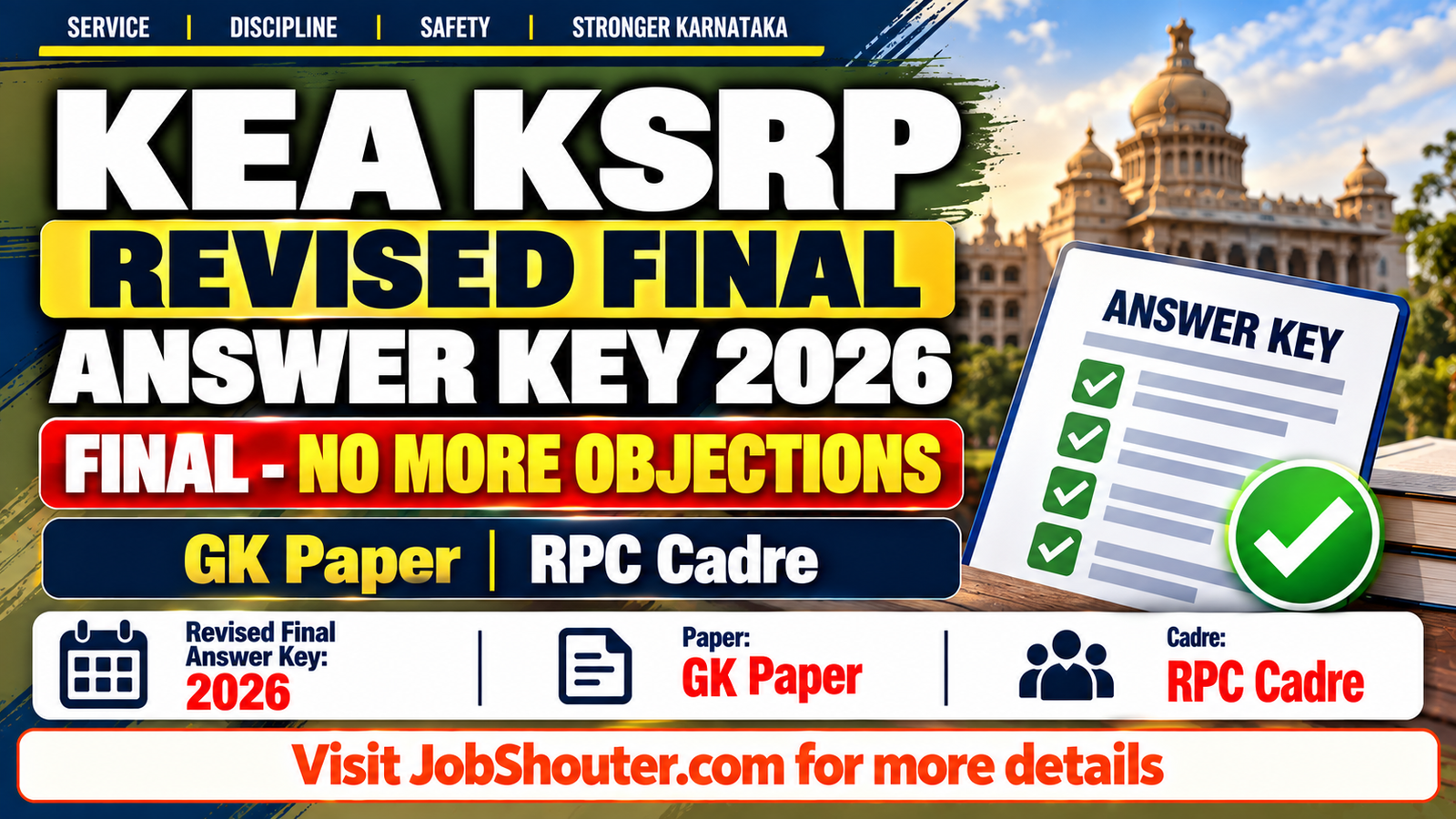 KEA KSRP Constable Revised Final Answer Key 2026