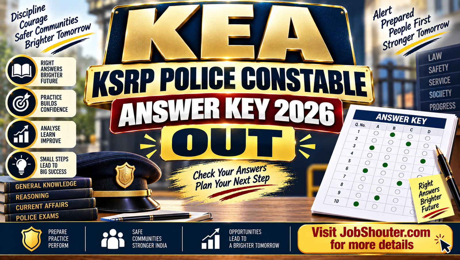 KEA KSRP Police Constable Answer Key 2026 Out - Download PDF