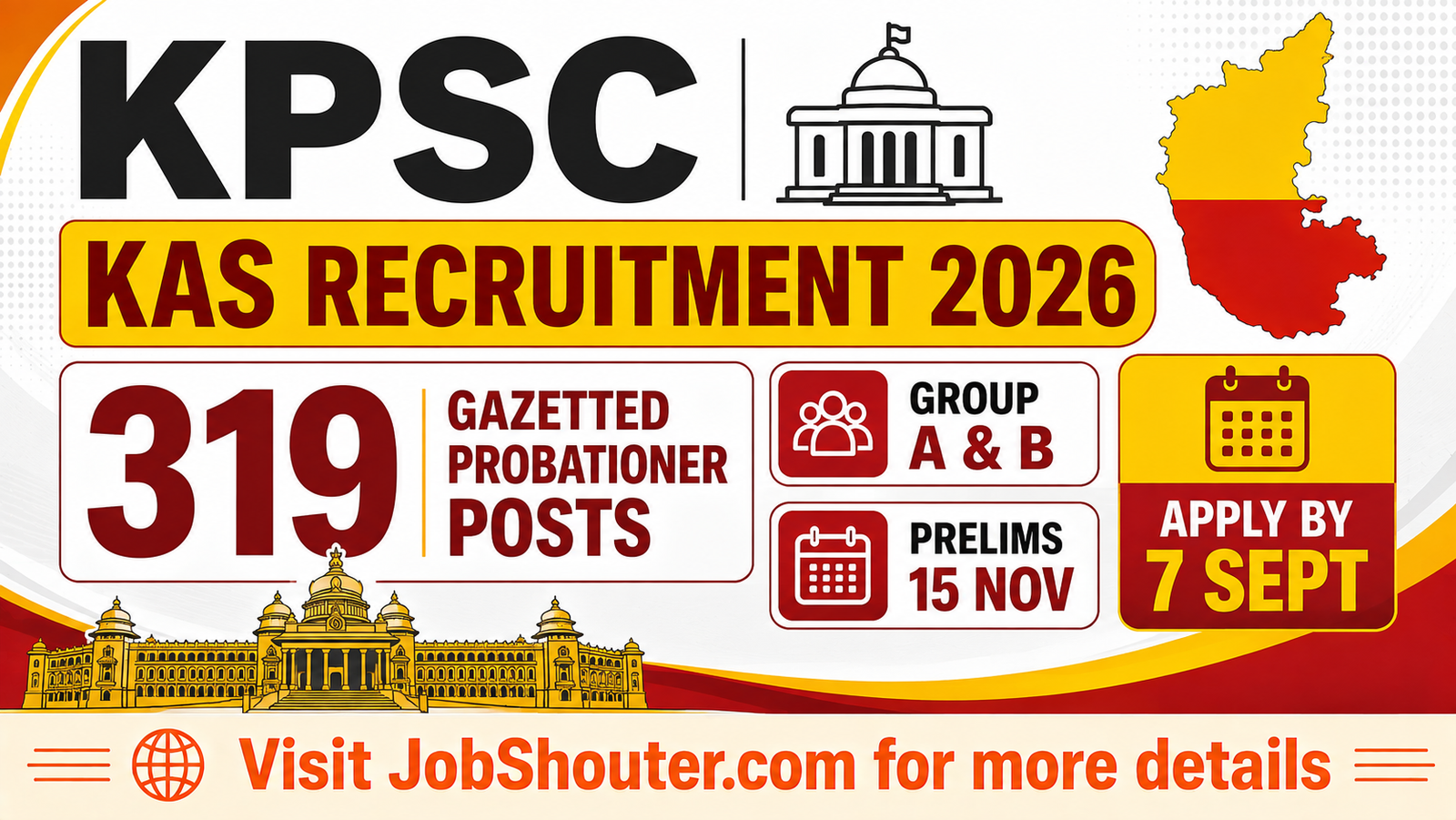 KPSC KAS Gazetted Probationers 2026 - Apply for 319 Posts