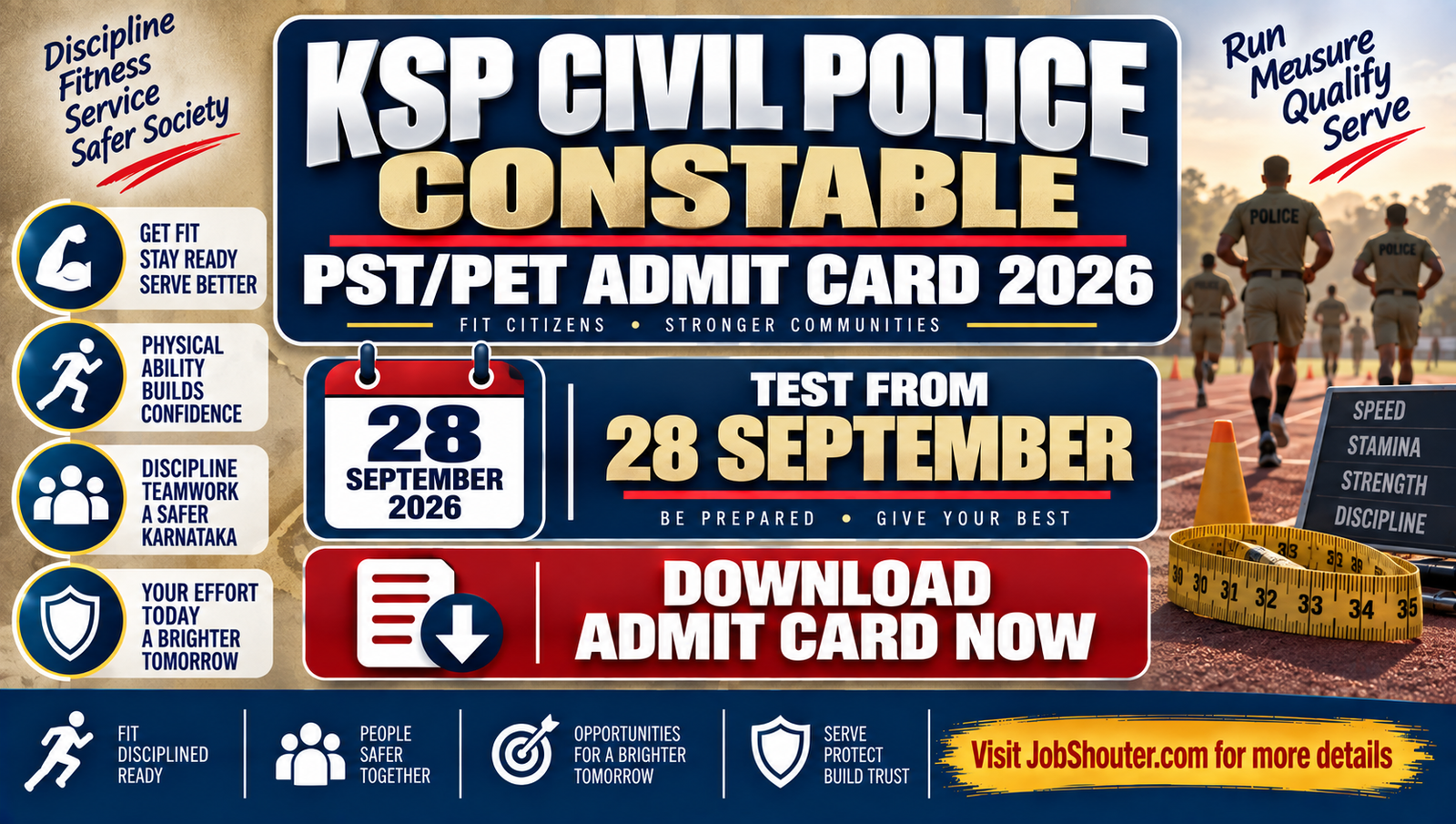 KSP Civil Police Constable PST/PET Admit Card 2026 - Download Hall Ticket