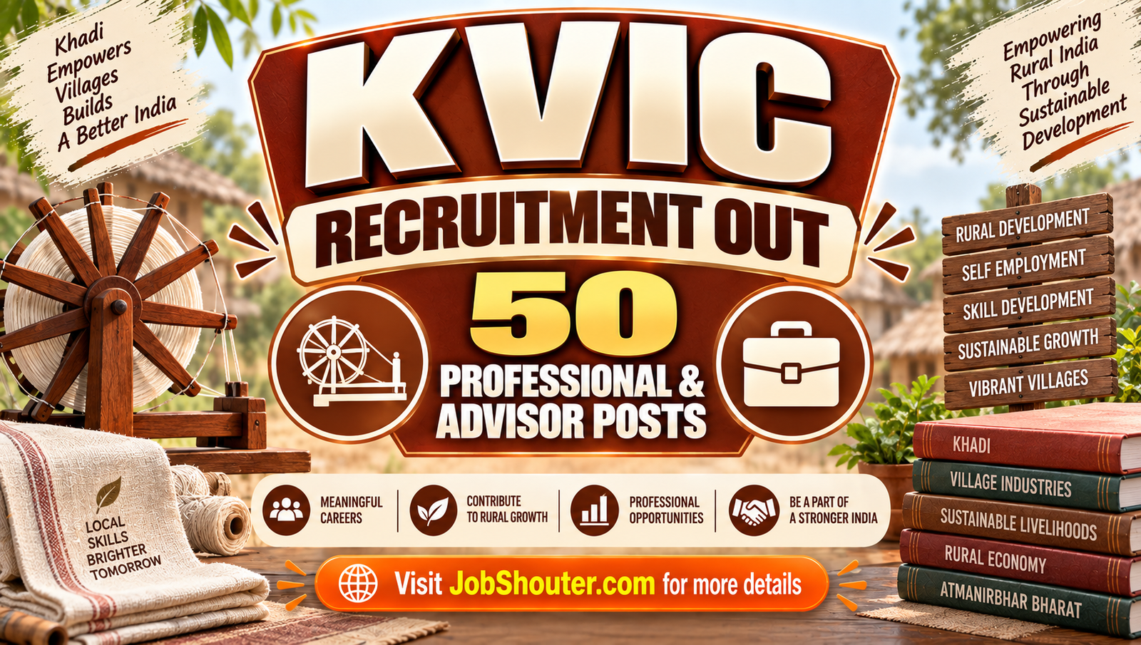 KVIC Recruitment 2026 - Apply for 50 Professional & Advisor Posts