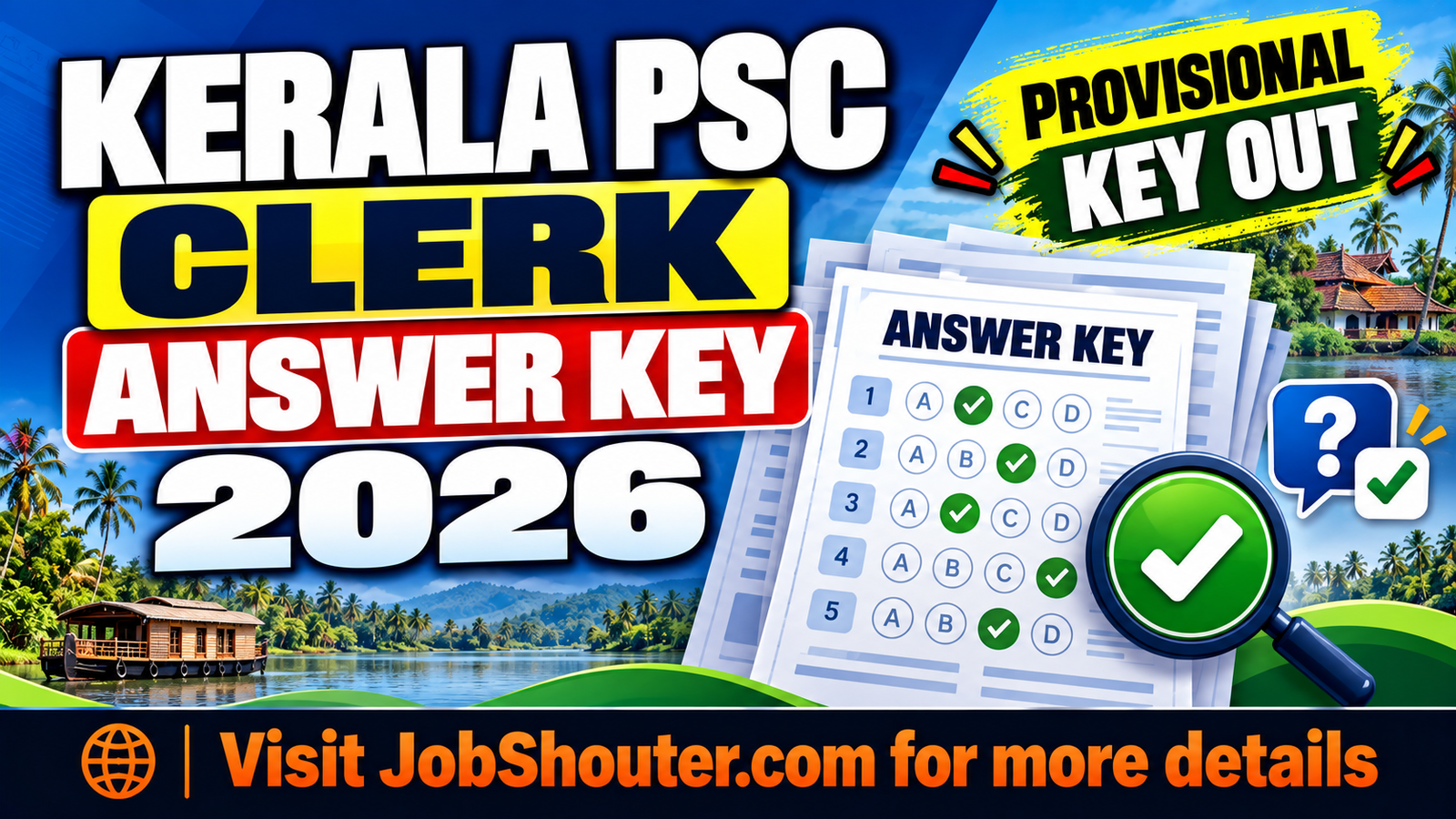 Kerala PSC Clerk Answer Key 2026 Out - Provisional Key PDF