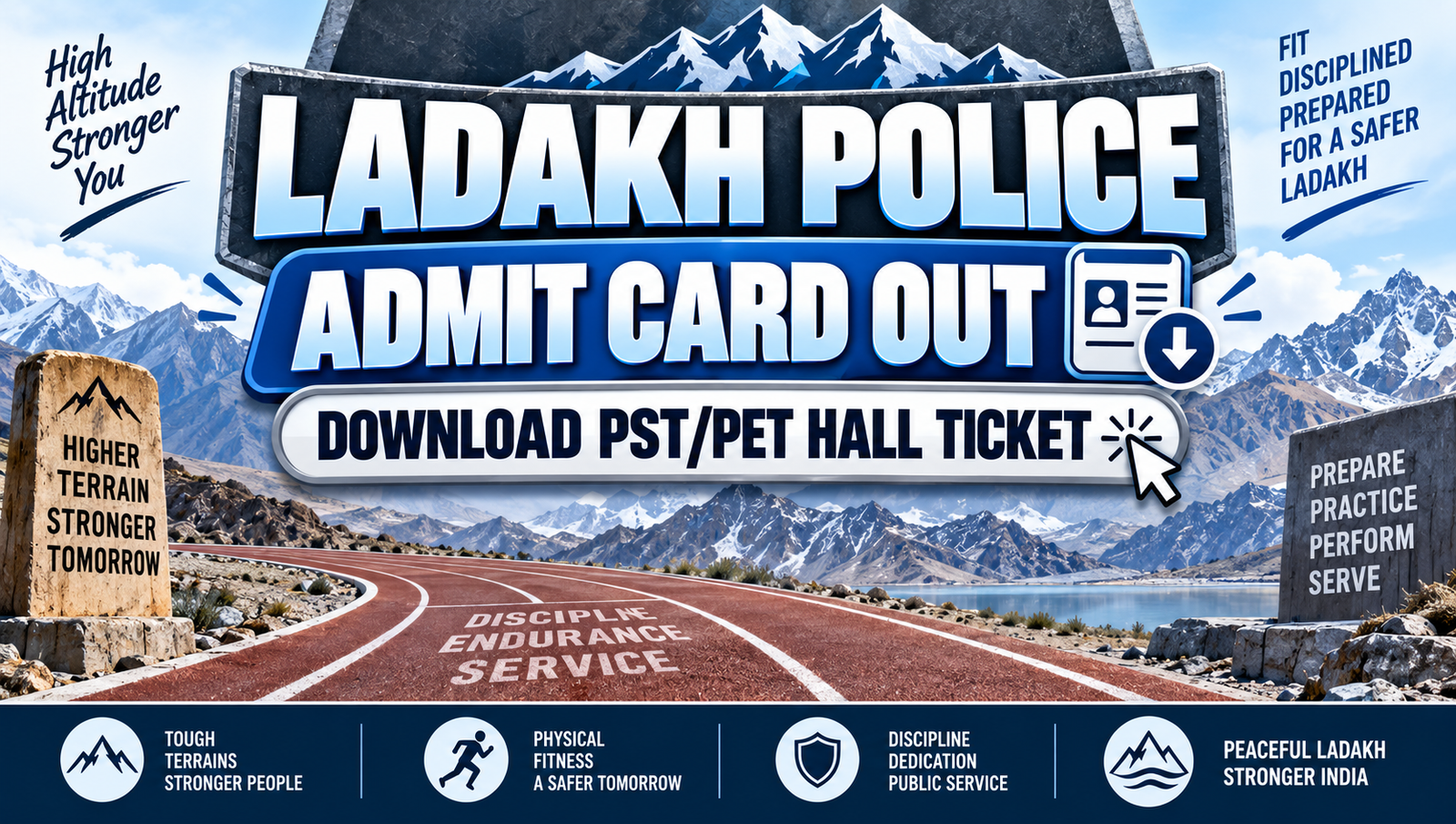 Ladakh Police Constable Admit Card 2026 Out - Download PST&PET Card