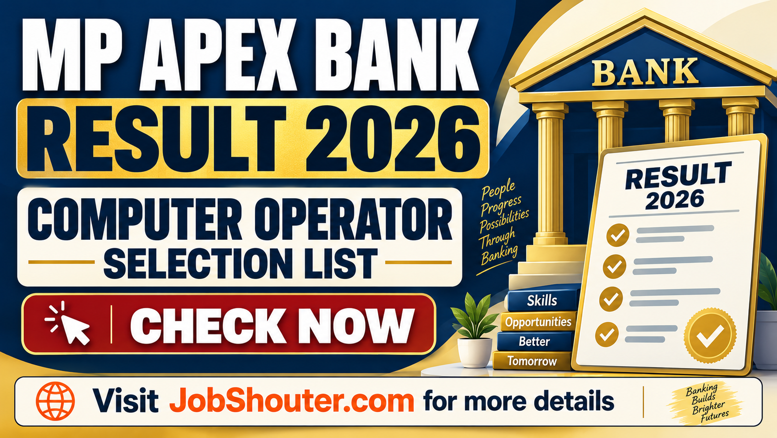 MP Apex Bank Result 2026 - Check Computer Operator Selection List