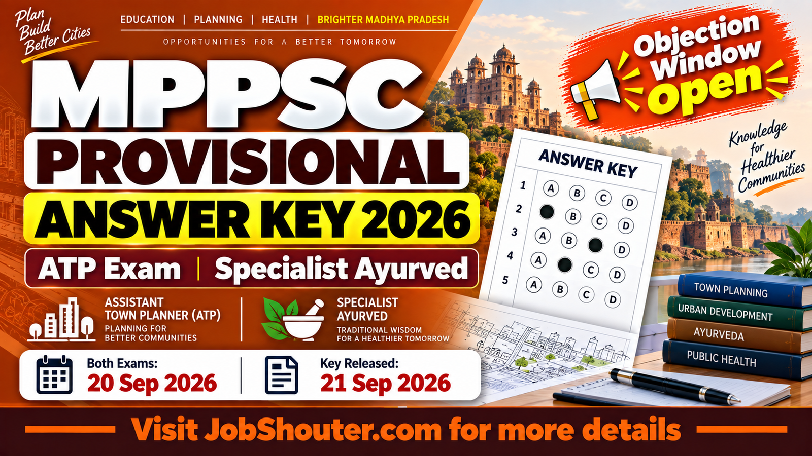 MPPSC Provisional Answer Key 2026 - ATP & Specialist Ayurved