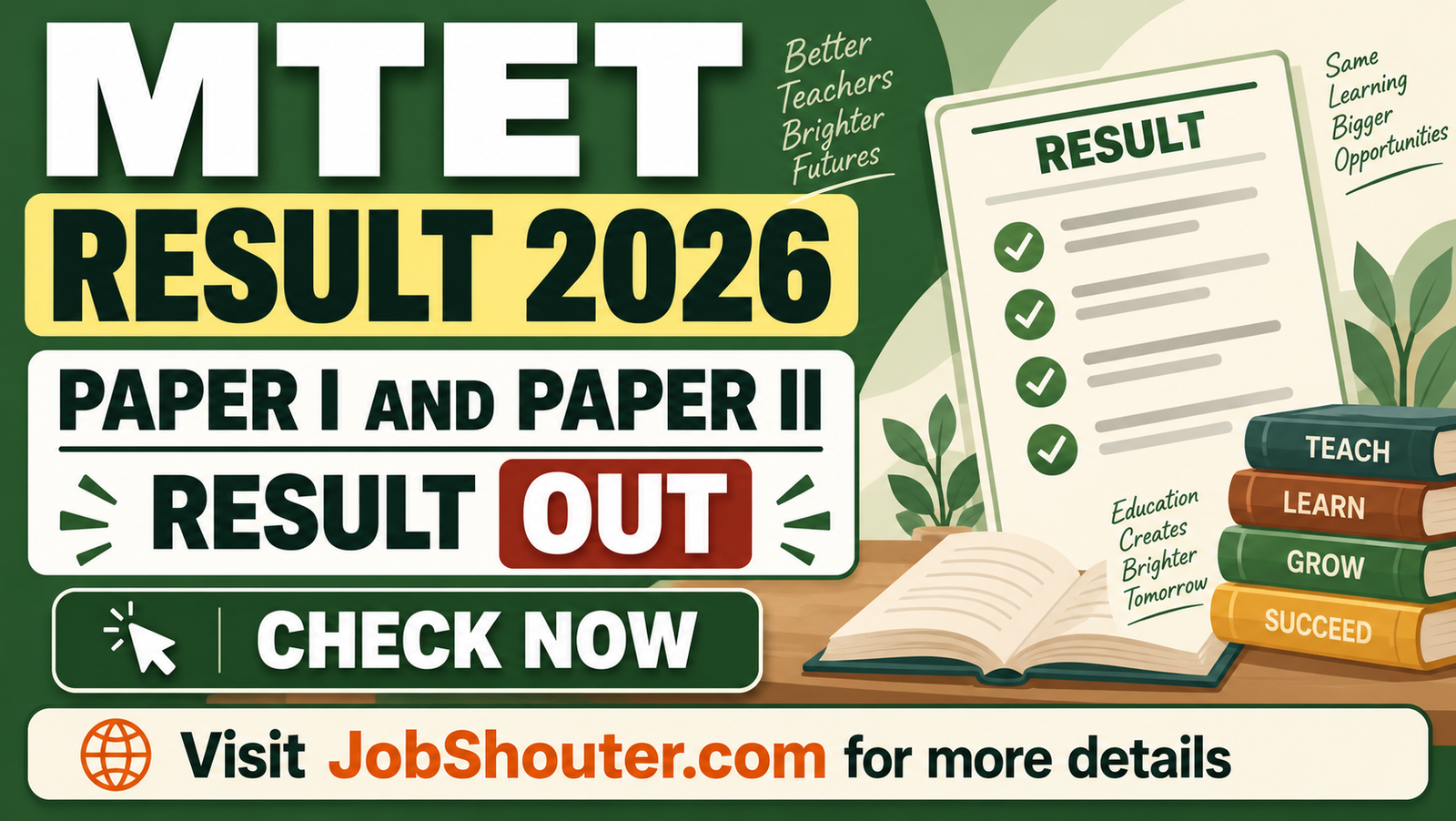 MTET Result 2026 - Check Meghalaya Teacher Eligibility Test Result Here