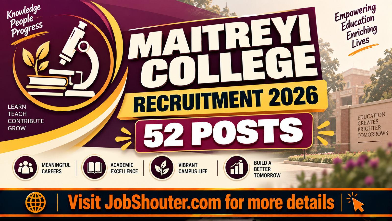 Maitreyi College Non-Teaching Recruitment 2026 - 52 Posts Open