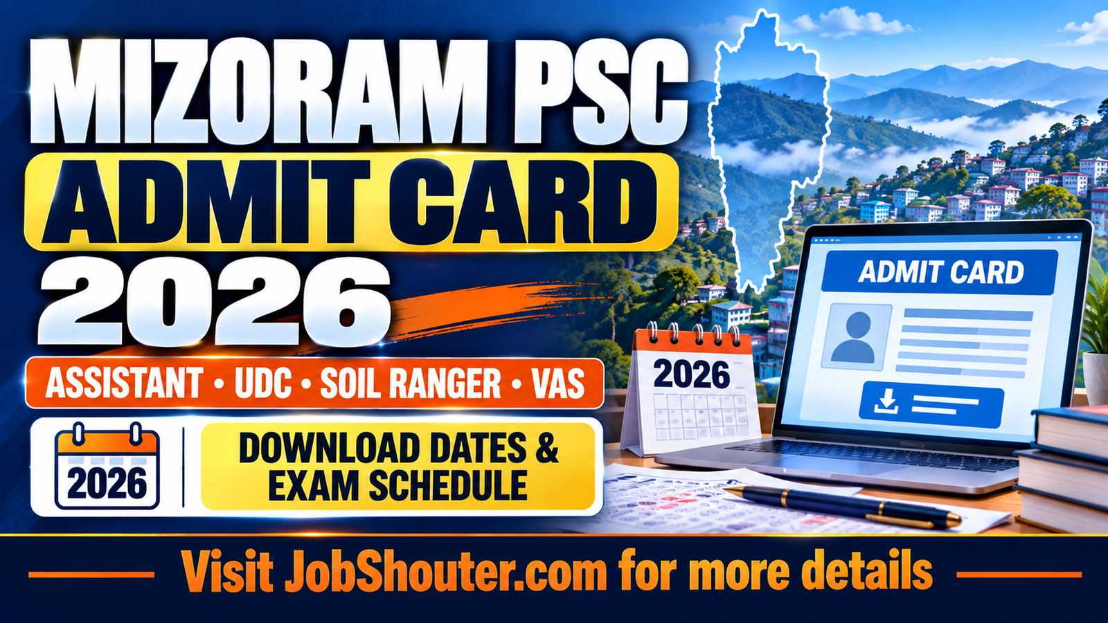 Mizoram PSC Admit Card 2026 Out – Assistant - UDC - VAS & Soil Ranger