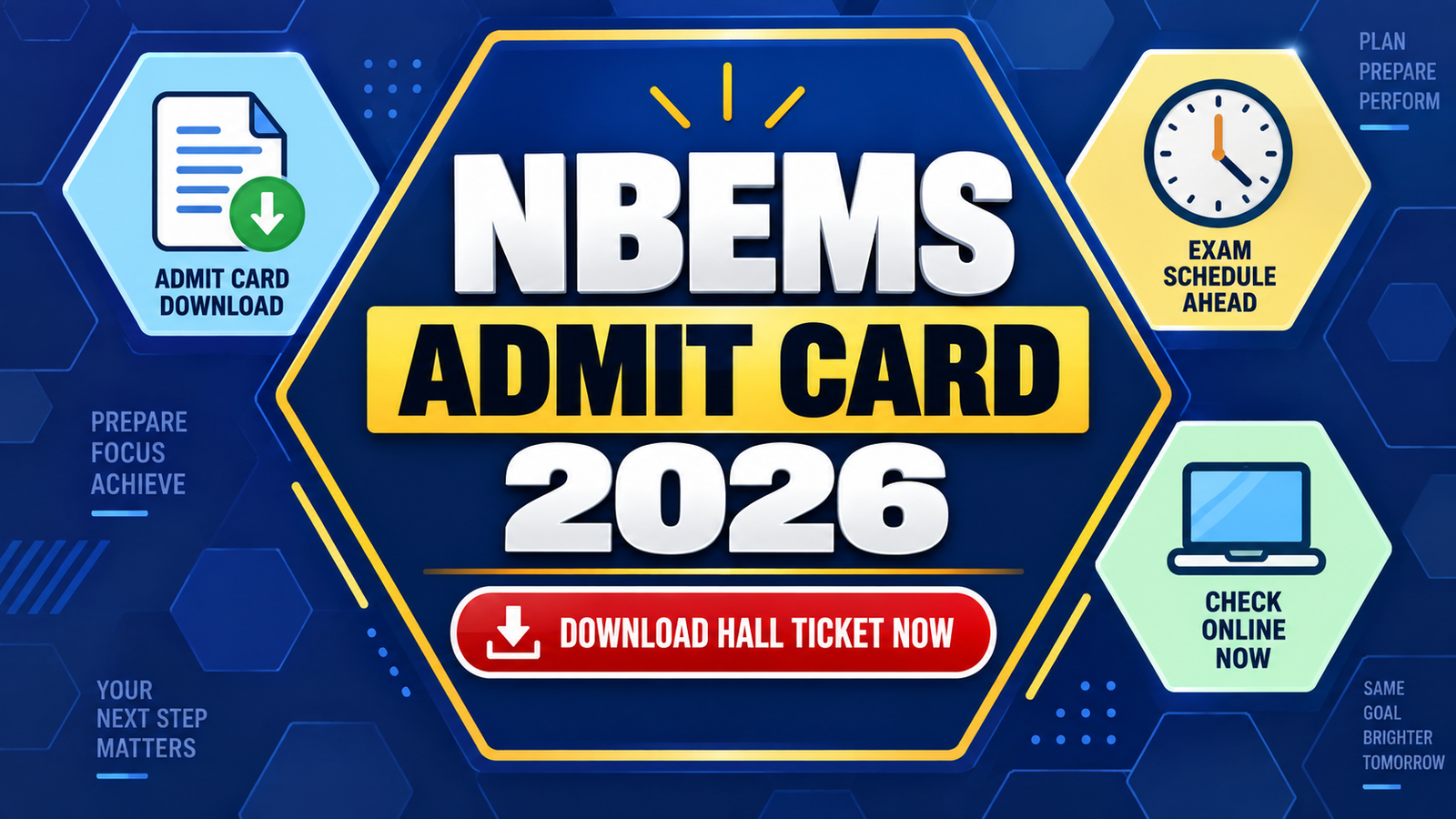 NBEMS Admit Card 2026 - Download Hall Ticket Now