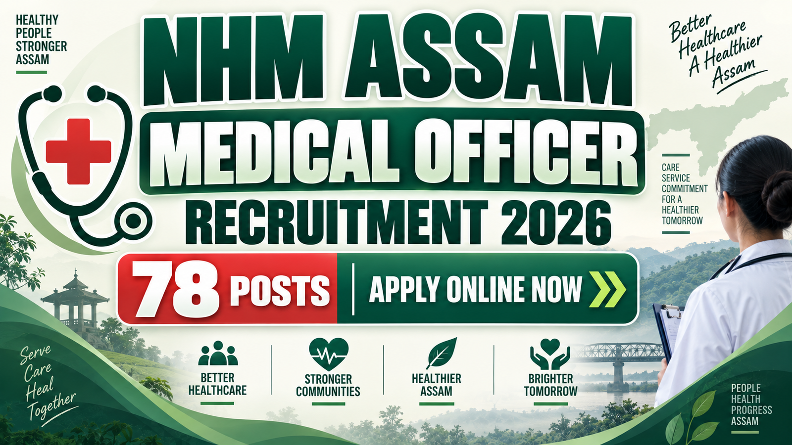 NHM Assam Medical Officer Recruitment 2026 - Apply for 78 Posts
