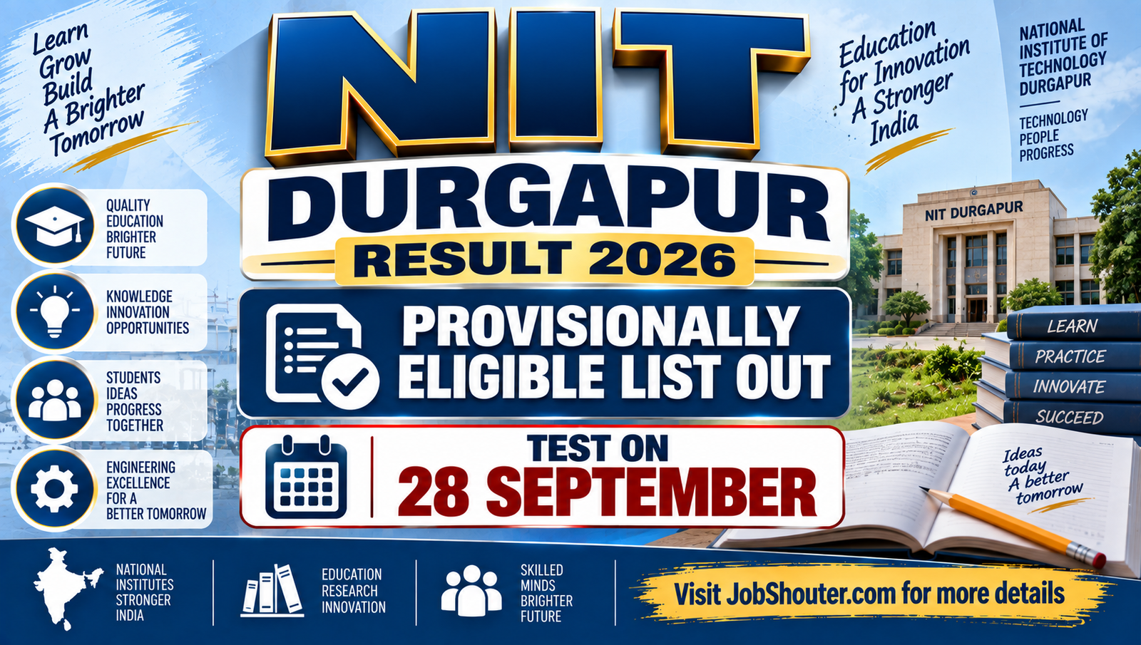 NIT Durgapur Non-Teaching Result 2026 - Provisionally Eligible List Out
