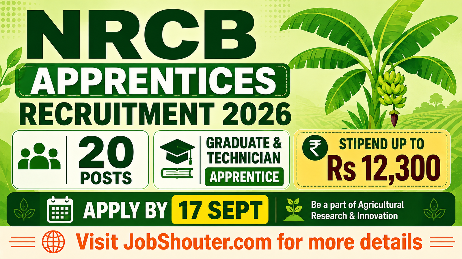 NRCB Apprentices Recruitment 2026 - Apply for 20 Posts