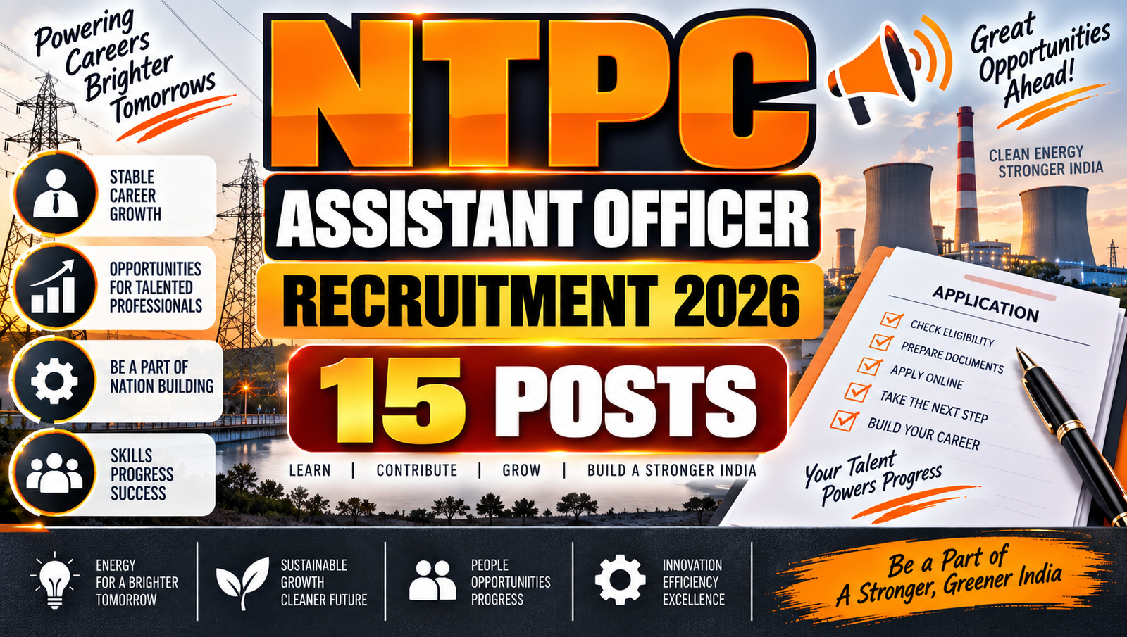 NTPC Assistant Officer Recruitment 2026 - Apply Online for 15 Posts