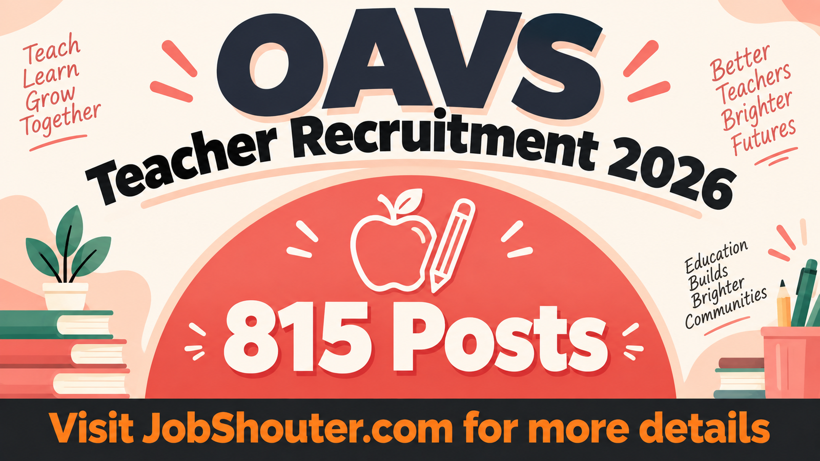 OAVS Teacher Recruitment 2026 - Apply for 815 Posts