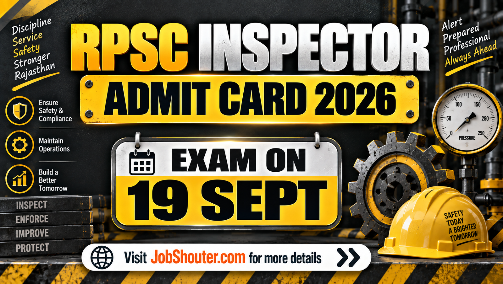 RPSC Inspector Admit Card 2026 Out - Download Hall Ticket Here