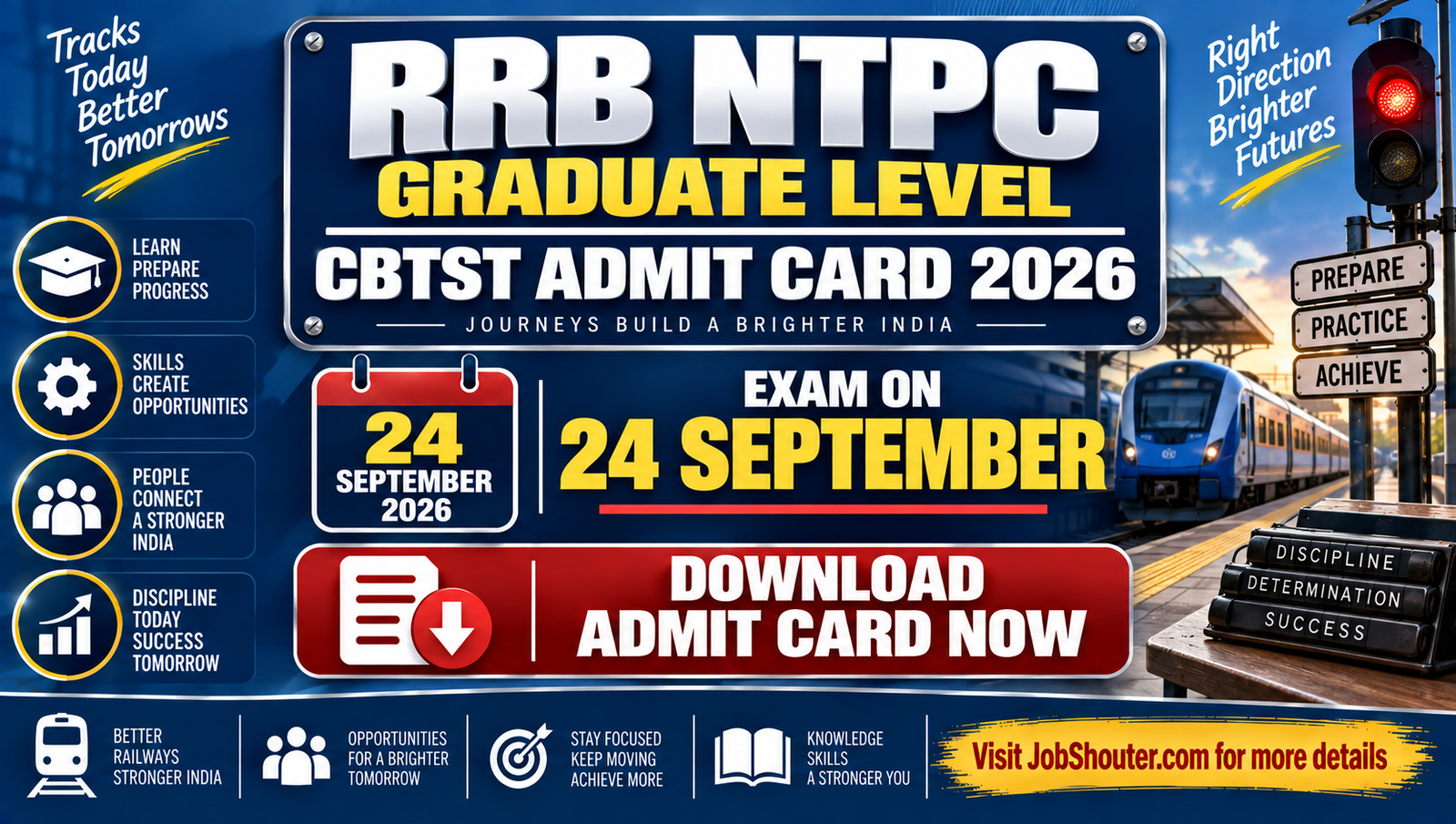 RRB NTPC Graduate Level CBTST Admit Card 2026 - Download E-Call Letter
