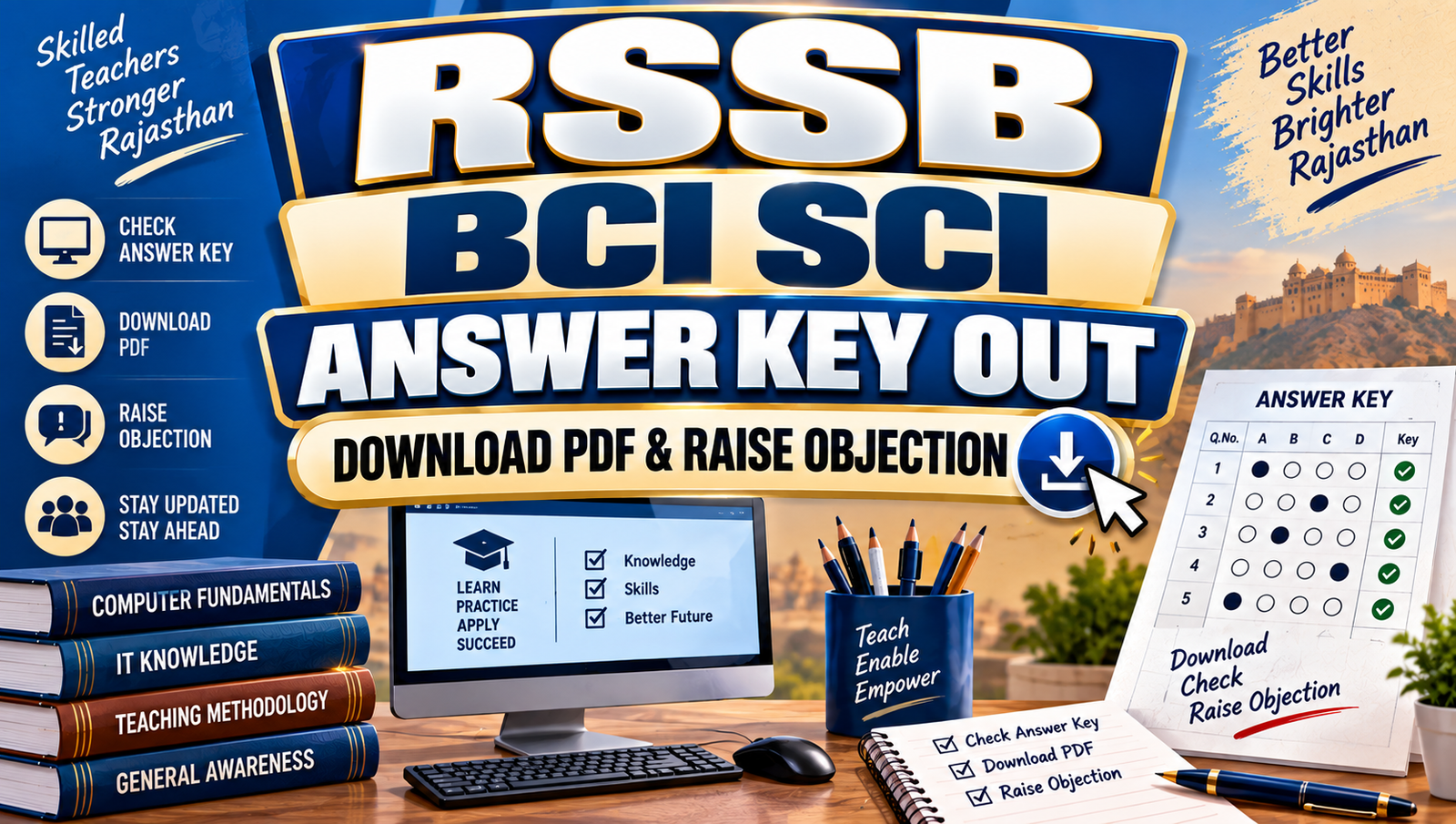 RSSB BCI SCI Answer Key 2026 Out- Download PDF & Objection