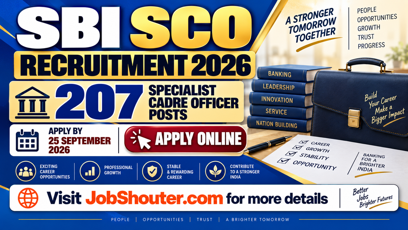 SBI SCO Recruitment 2026 - Apply Online for 207 Specialist Cadre Officers Posts
