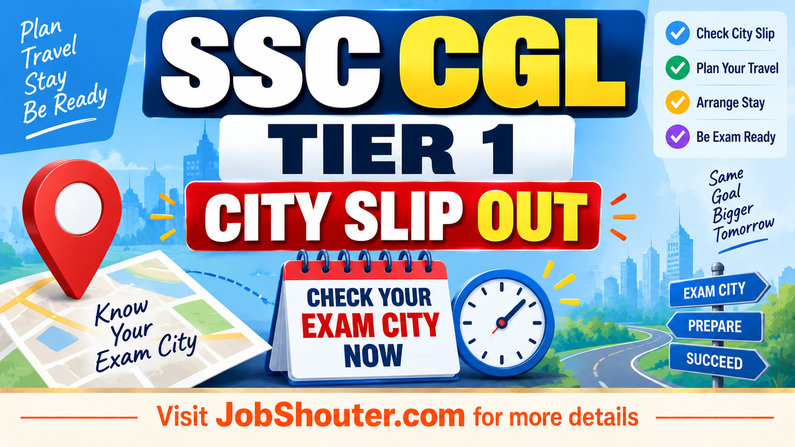 SSC CGL 2026 City Intimation Slip Out - Admit Card From 27 September