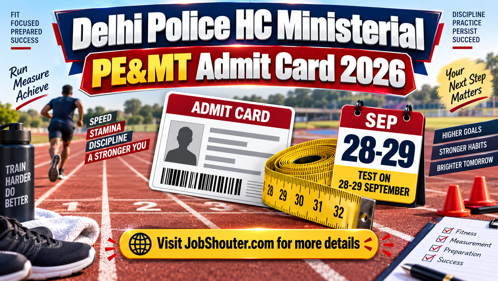 SSC Delhi Police HC Ministerial PE&MT Admit Card 2026 Out