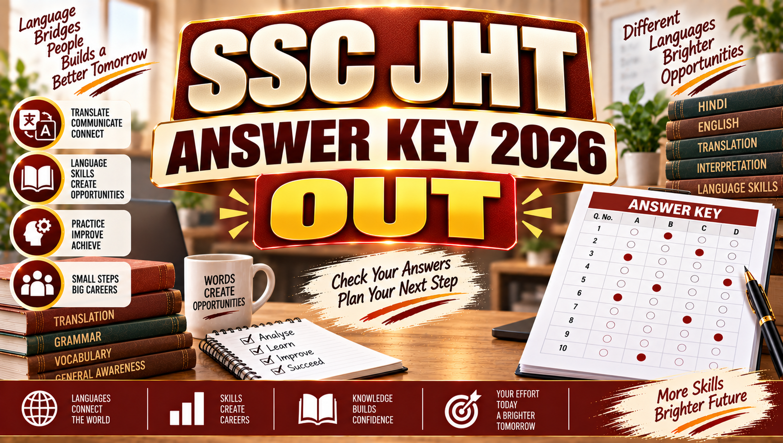 SSC JHT Answer Key 2026 Out - Download Response Sheet