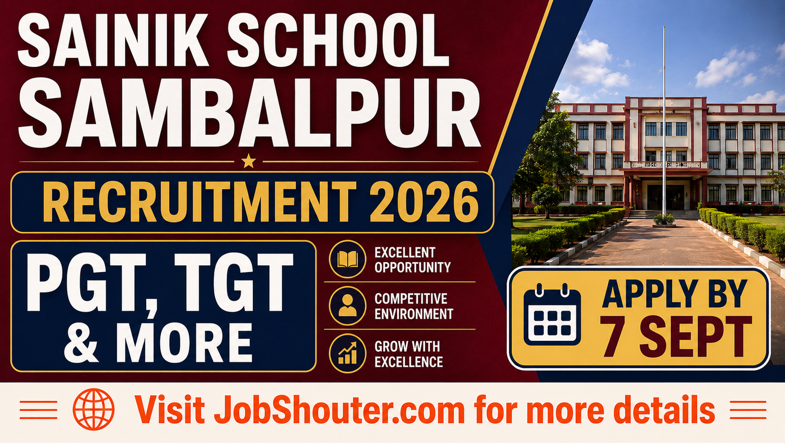 Sainik School Sambalpur Recruitment 2026