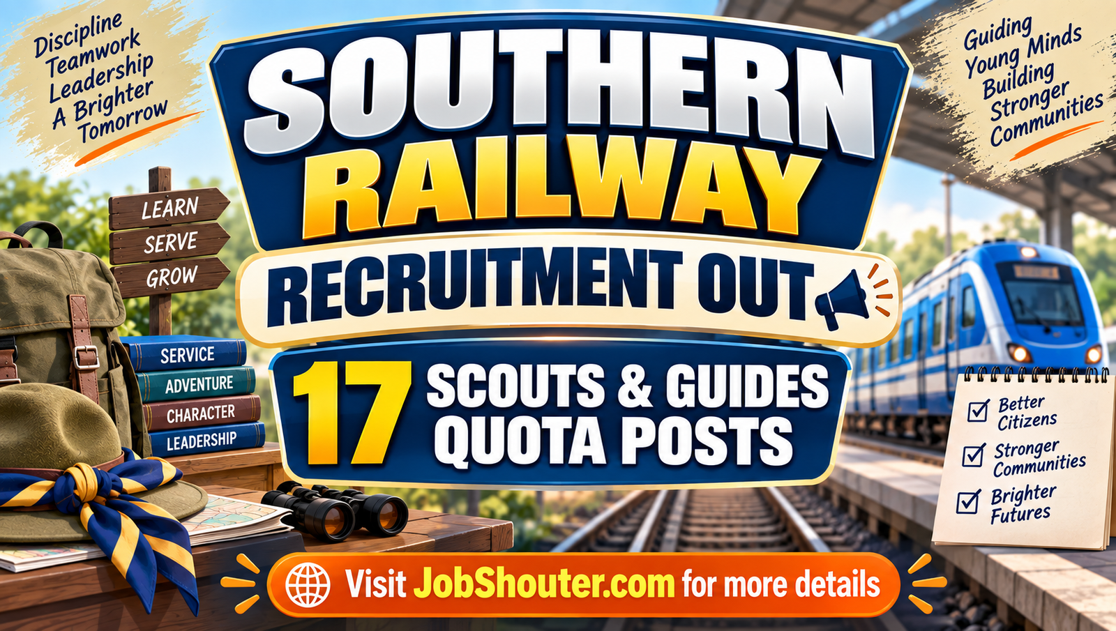 Southern Railway Scouts & Guides Recruitment 2026 - 17 Posts