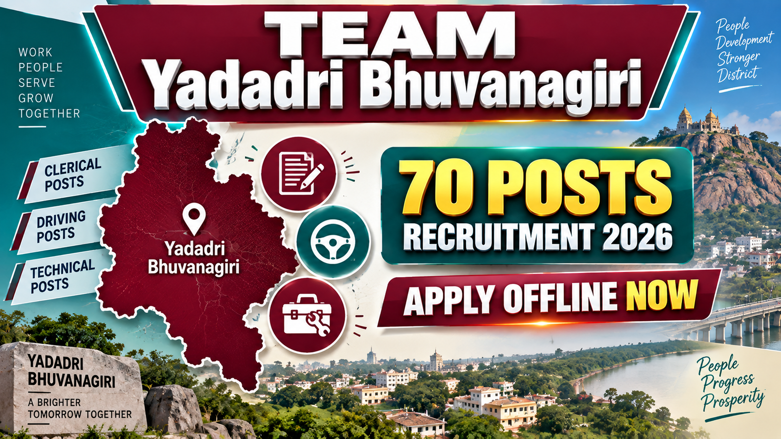 TEAM Yadadri Bhuvanagiri Recruitment 2026 - 70 Posts Apply Offline
