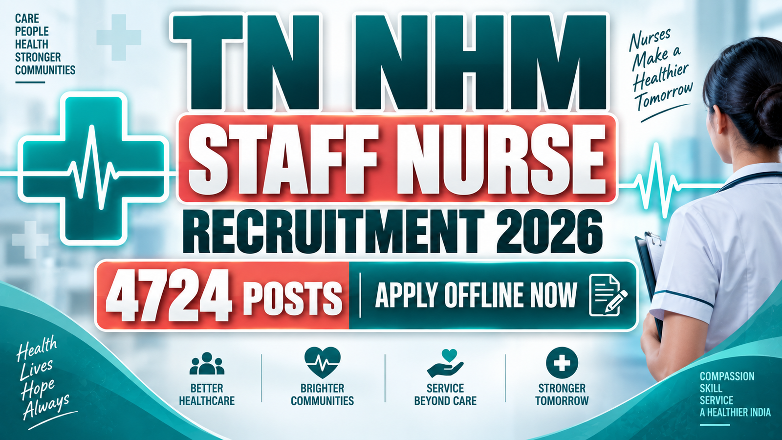 TN NHM Staff Nurse Recruitment 2026 - Apply for 4724 Posts