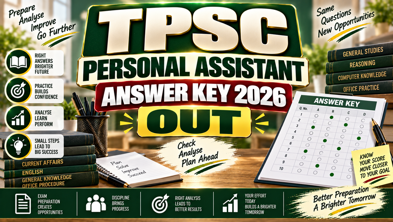 TPSC Personal Assistant (PA-II) Answer Key 2026 Out - Download PDF