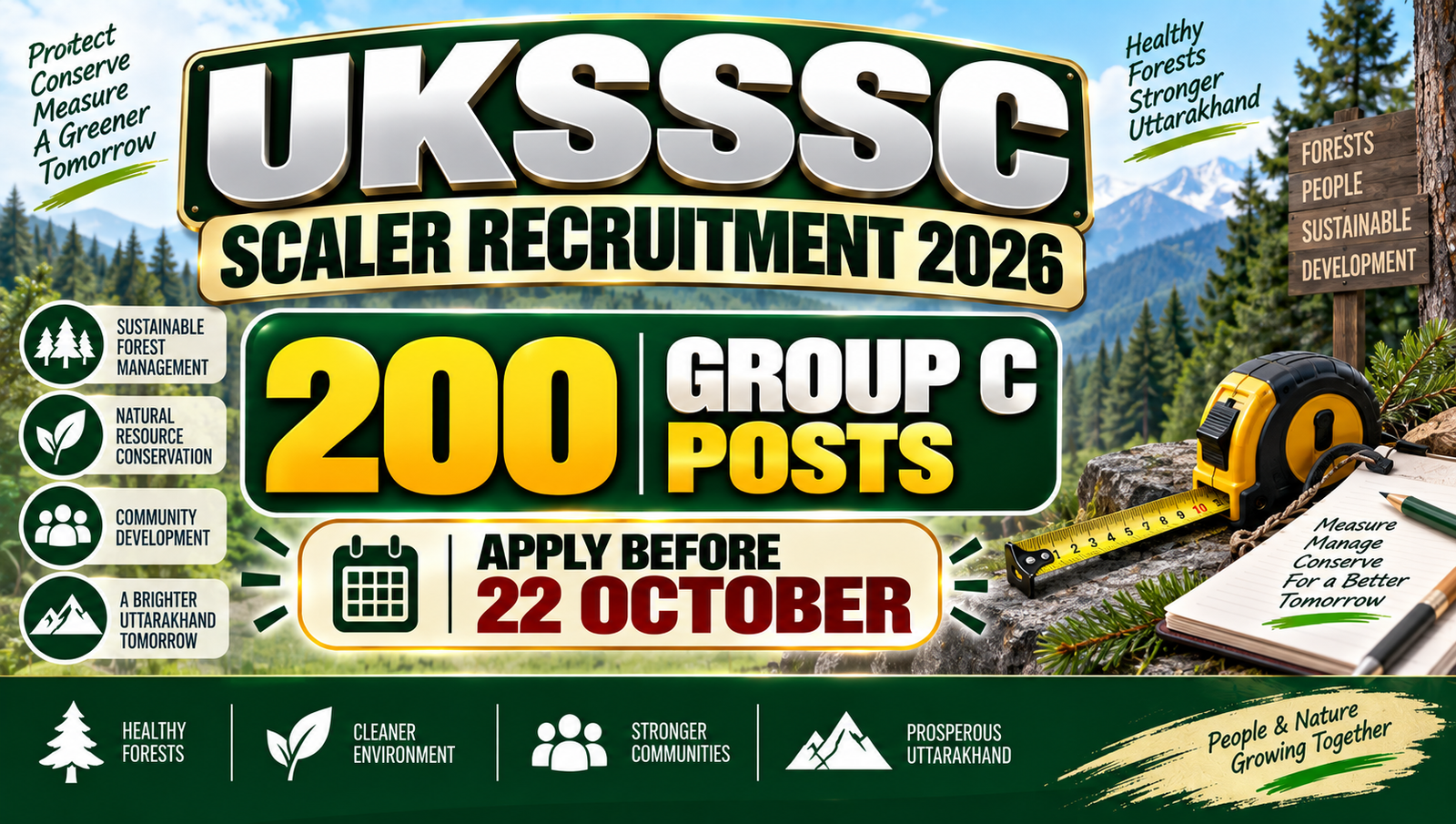 UKSSSC Scaler Recruitment 2026 - Apply for 200 Group C Posts