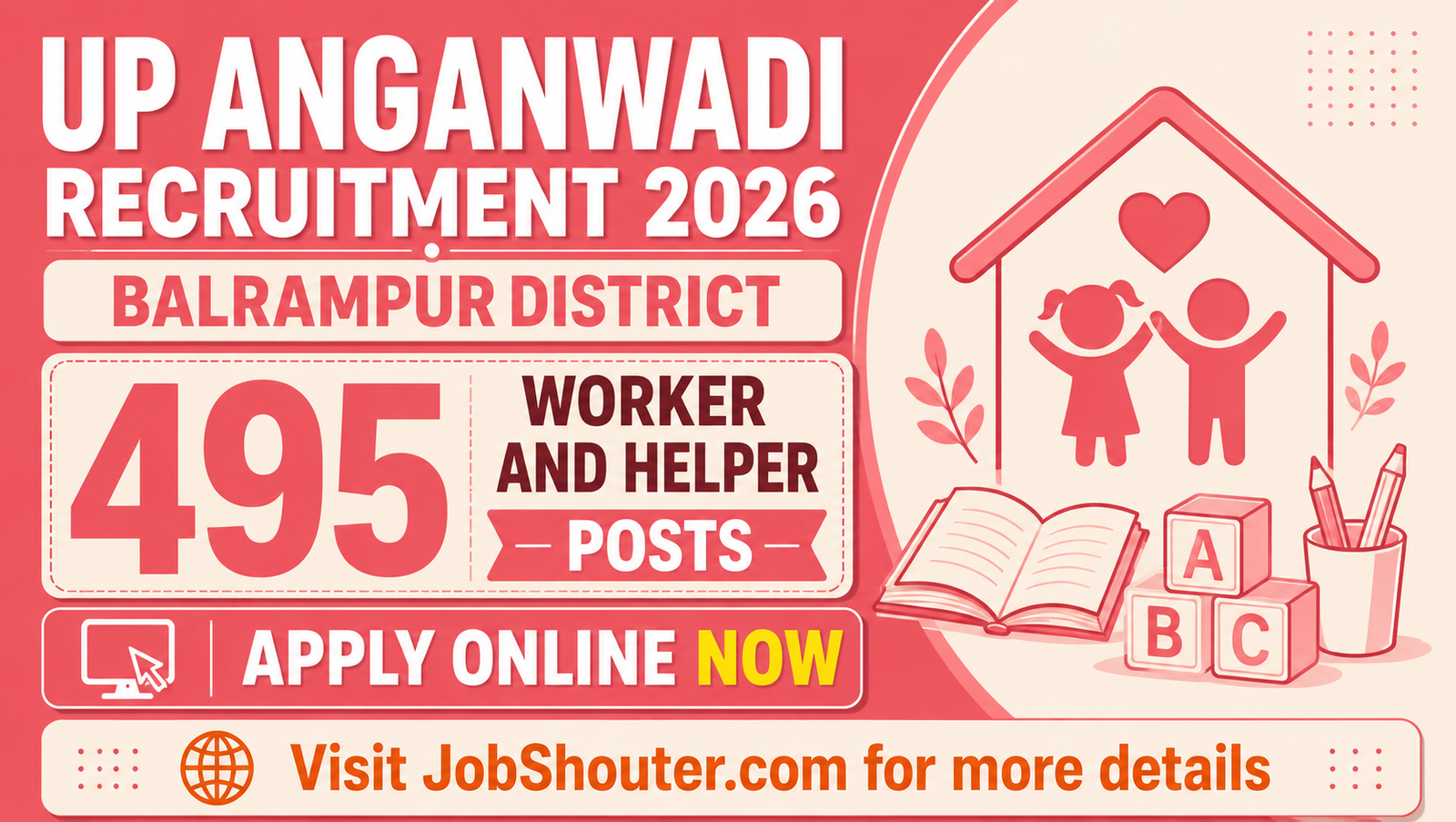 UP Anganwadi Recruitment 2026 - Apply Online