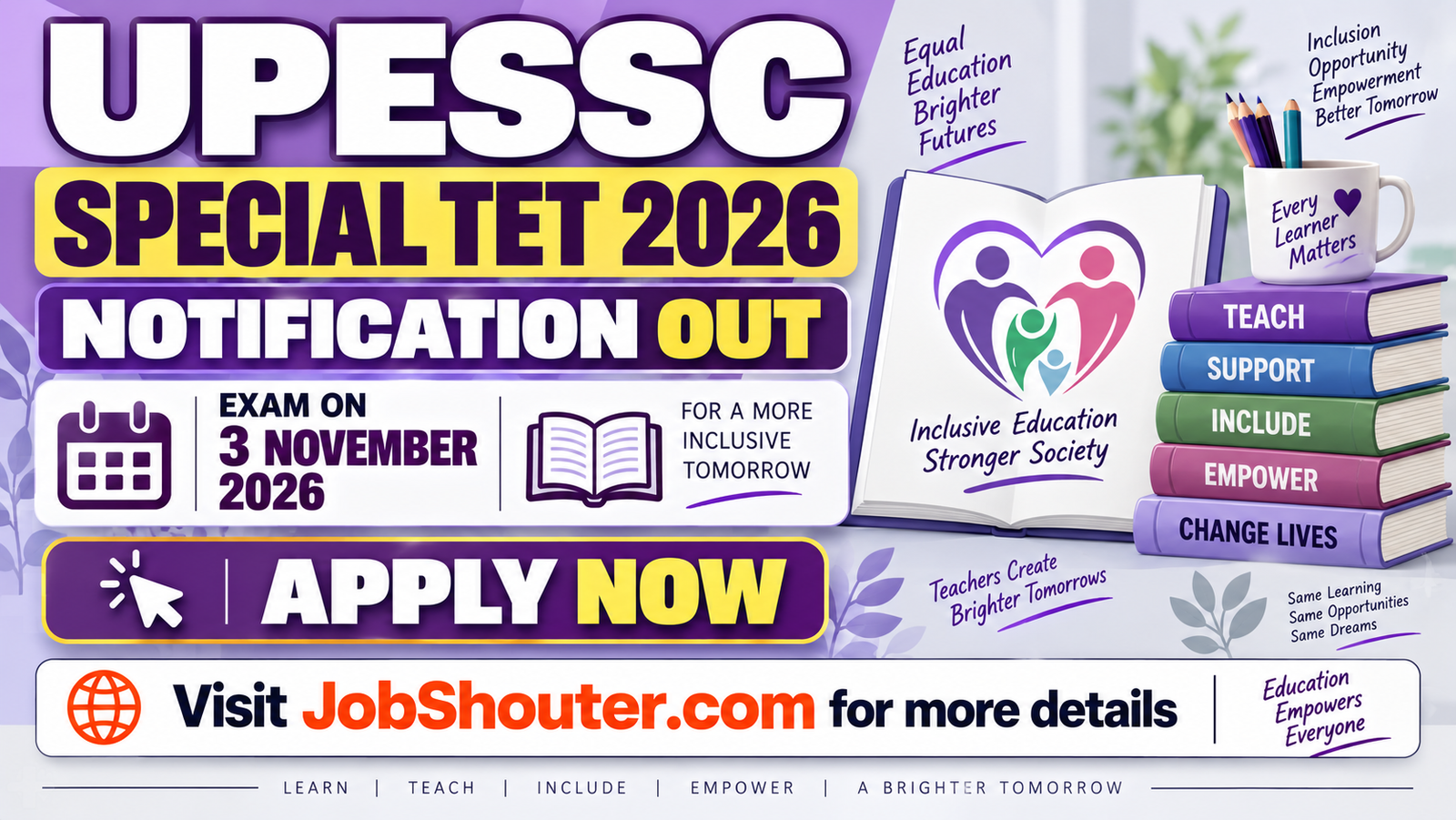 UPESSC Special TET 2026 - Notification Out for Special Teacher Eligibility Test
