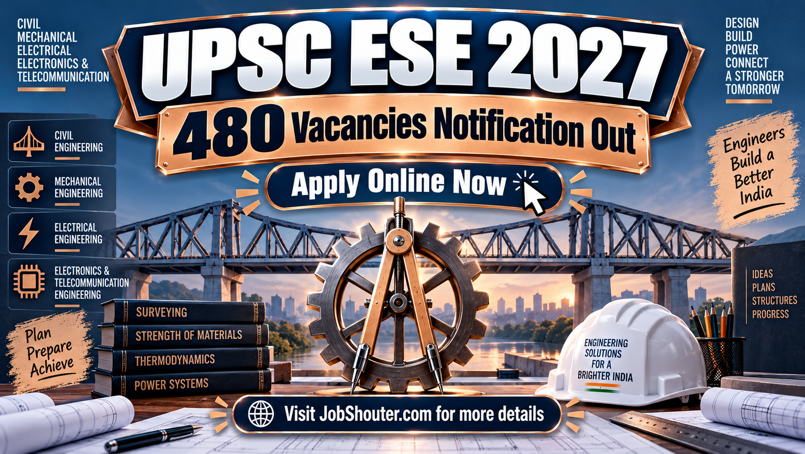 UPSC ESE Notification 2027 Out - Apply Online for 480 Vacancies