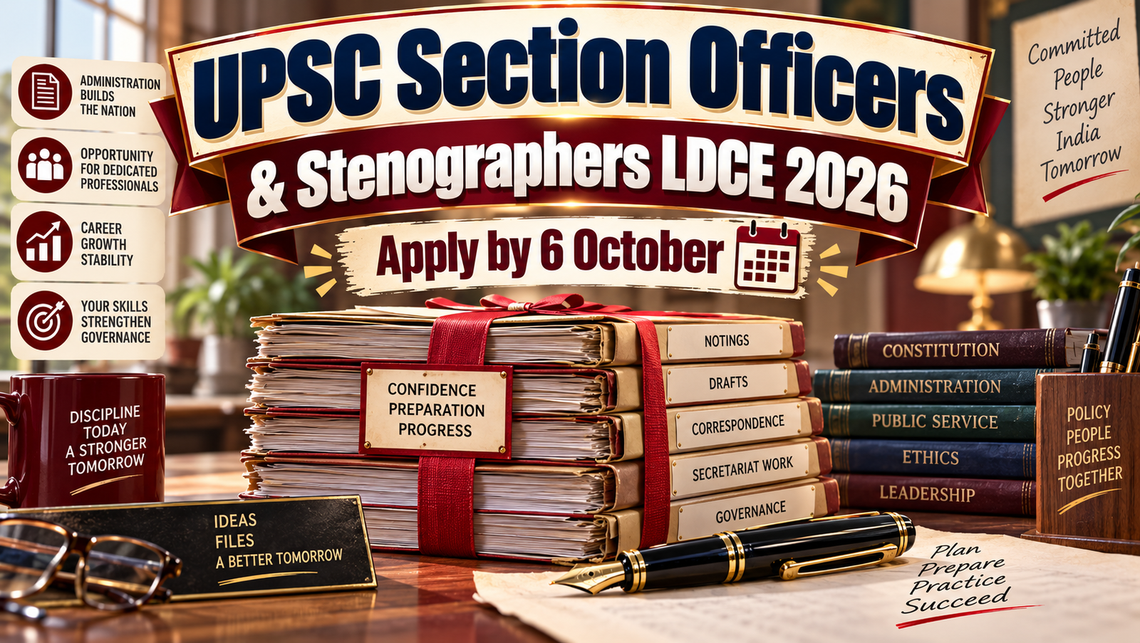 UPSC Section Officers Stenographers LDCE 2026 Notification Out