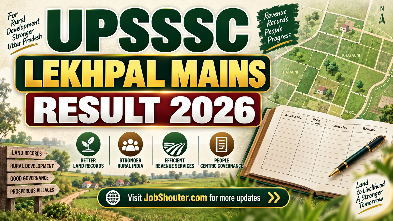 UPSSSC Lekhpal Mains Result 2026 - Check Cut Off and DV Details