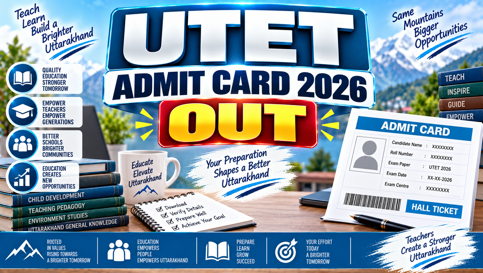 UTET Admit Card 2026 Out - Download Hall Ticket
