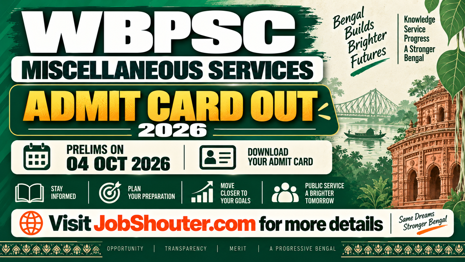 WBPSC Miscellaneous Services Admit Card 2026 Out - Download Hall Ticket for Prelims