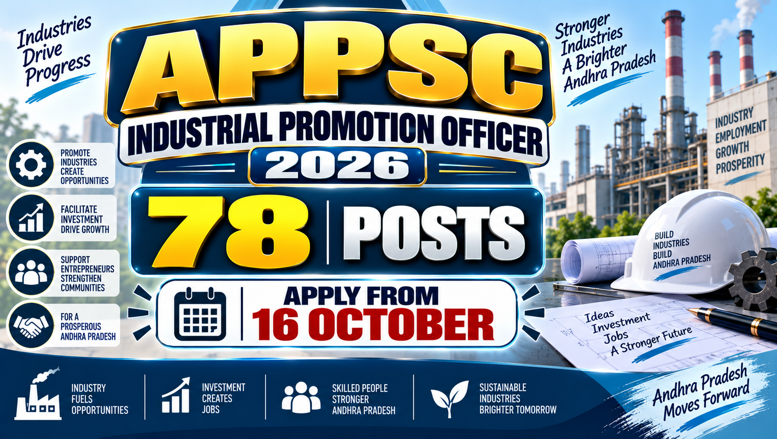 APPSC Industrial Promotion Officer 2026 - Apply for 78 Posts