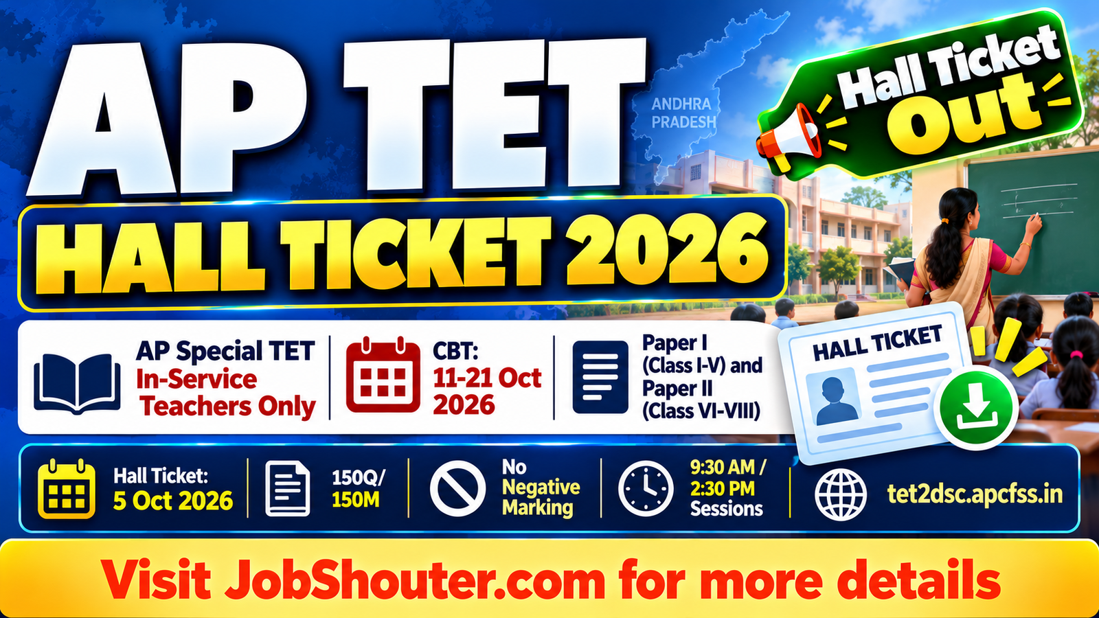 AP TET Hall Ticket 2026 Out - Download AP Special TET Admit Card Now