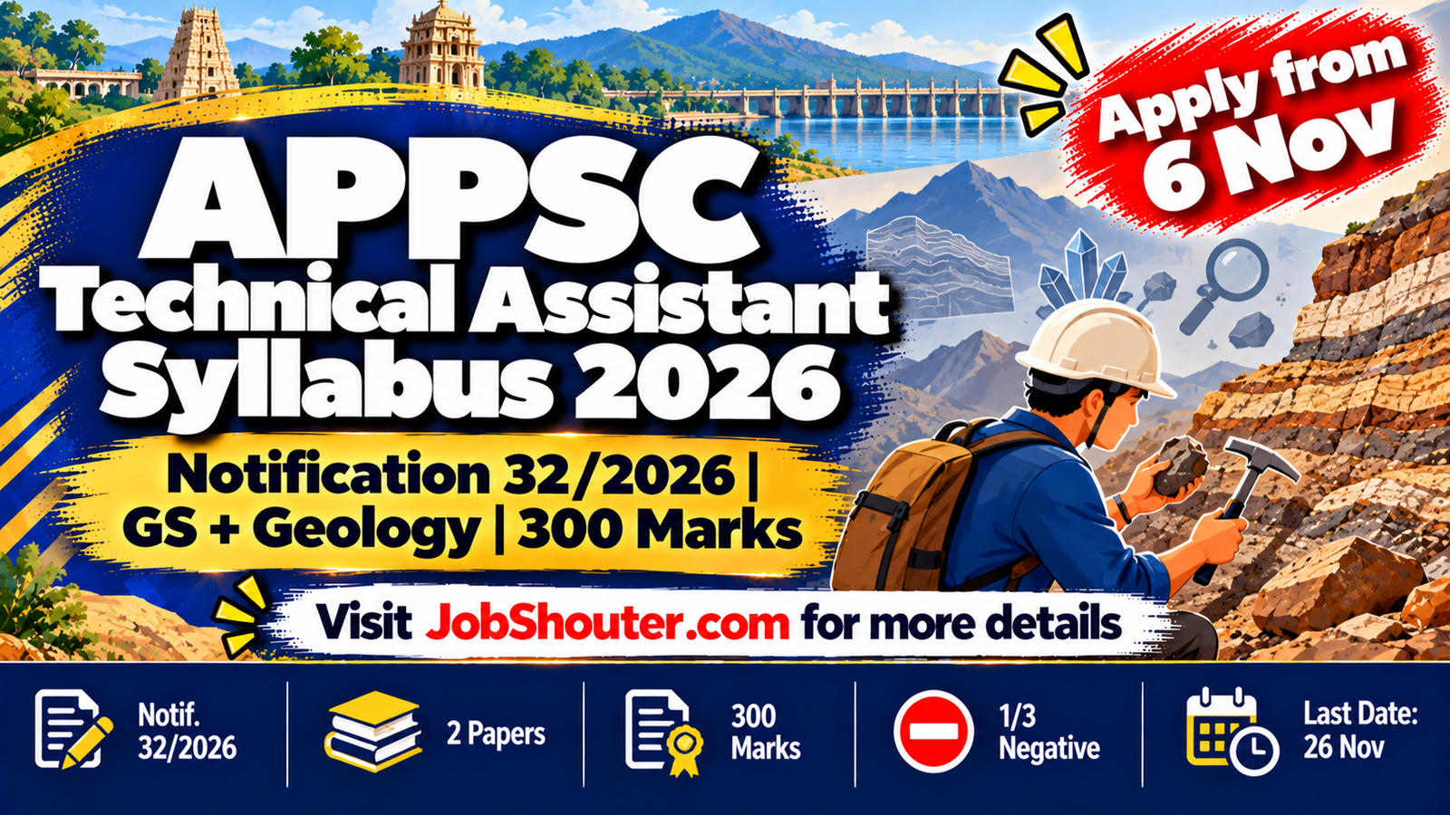 APPSC Technical Assistant Syllabus 2026 - Pattern - Apply from 6 Nov