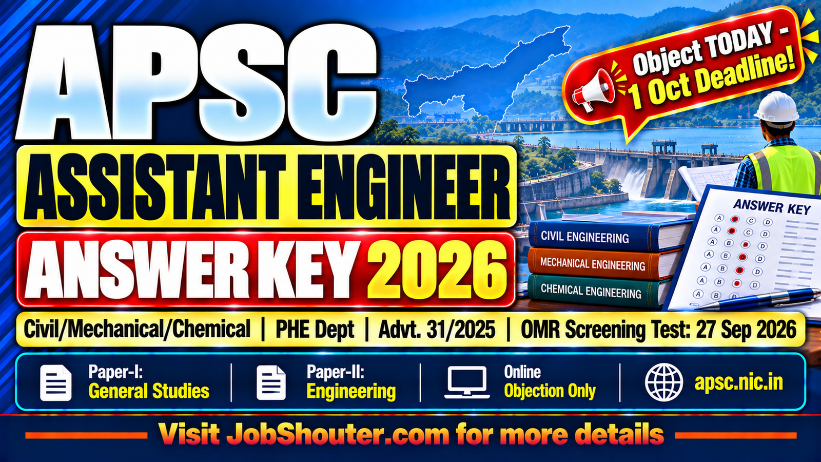 APSC AE Answer Key 2026 - PHE Civil-Mechanical-Chemical - Object Today