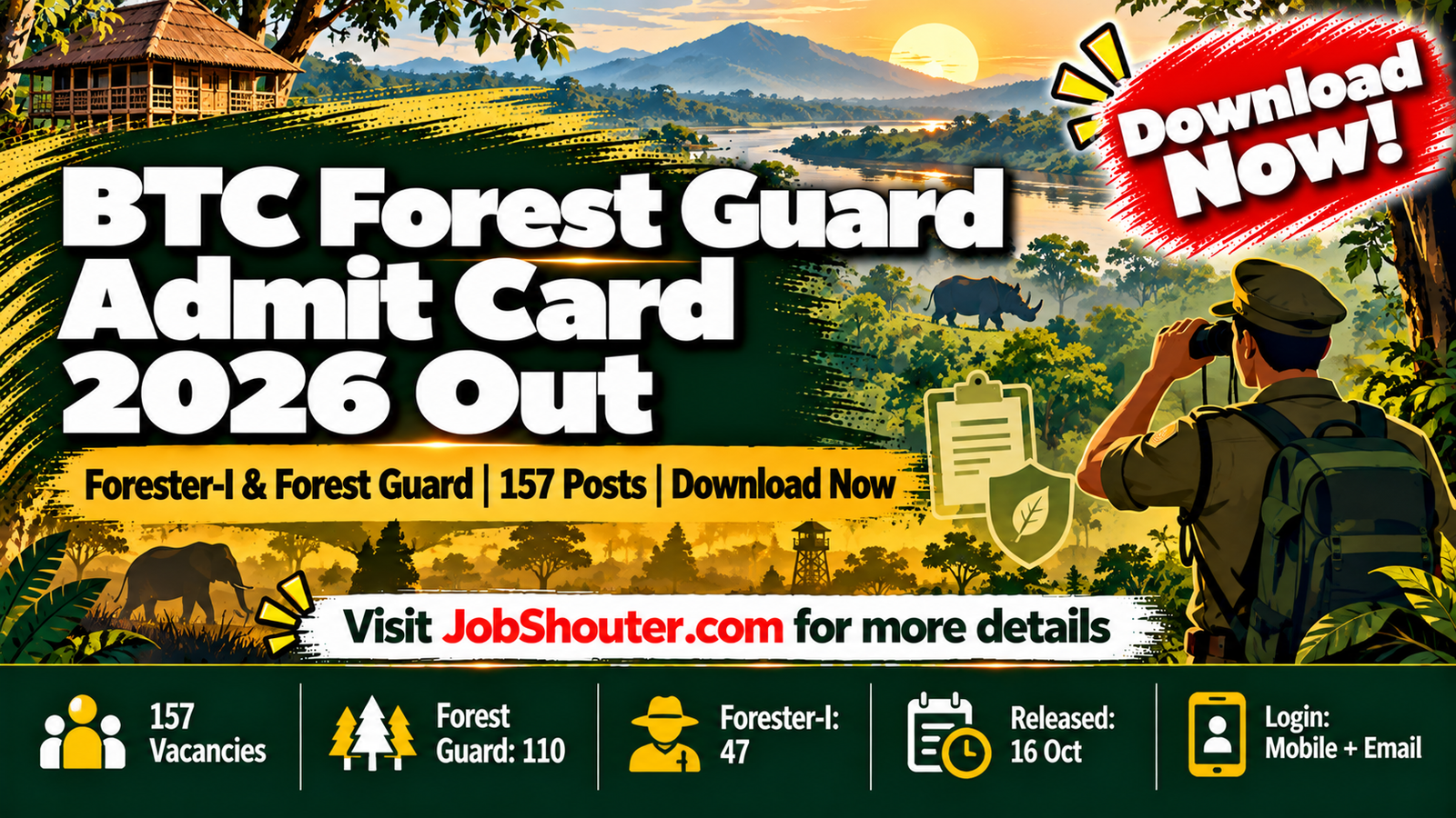 BTC Forest Guard Admit Card 2026 Out - Download Call Letter Now
