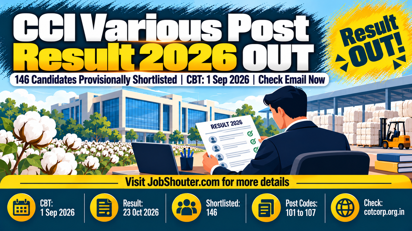 CCI Various Post Result 2026 Out -146 Shortlisted