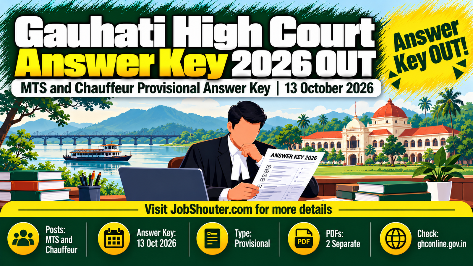 Gauhati High Court MTS Chauffeur Answer Key 2026 - Download PDF