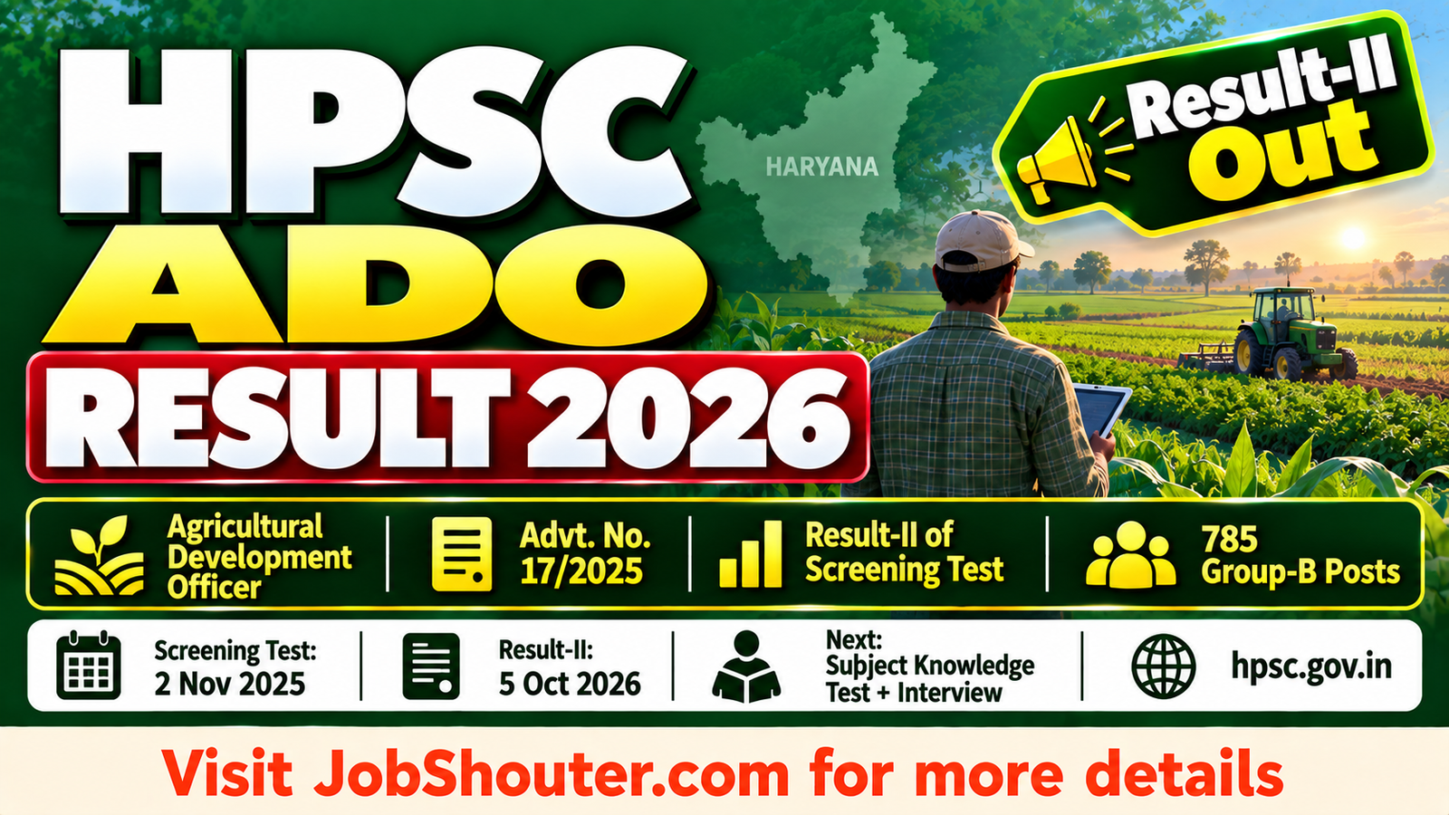 HPSC ADO Result 2026 Out - Download Screening Test Result-II PDF